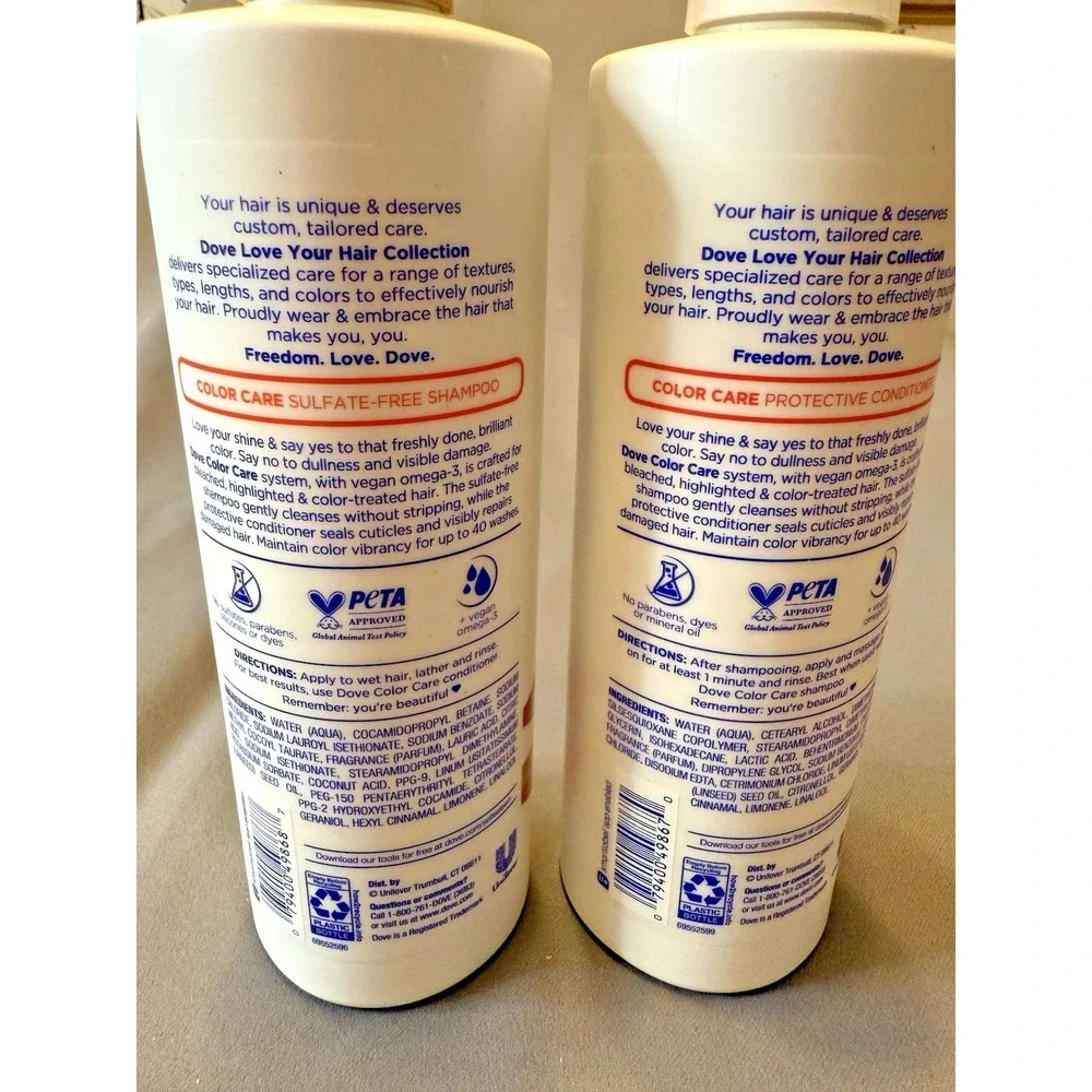 DOVE‎ Love Your Shine Color Care Sulfate Free Shampoo & Conditioner 13 fl oz - Picture 4 of 4